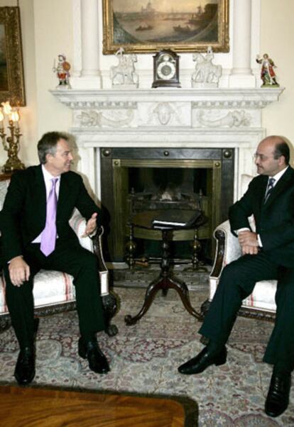 Saleh y Blair, hoy en Londres.