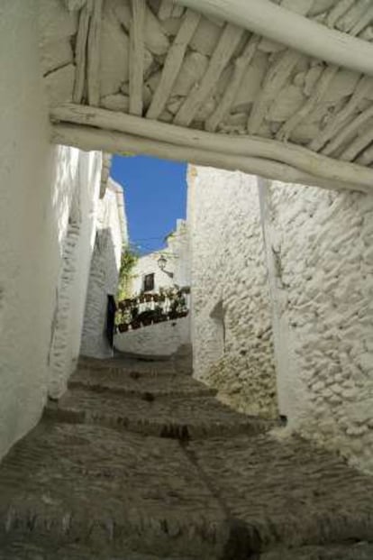 Una calle de Capileira.