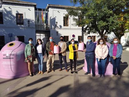 Presentación de una campaña por el Día Mundial contra el Cáncer de Mama el pasado miércoles en Granada.