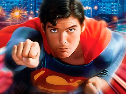Christopher Reeve en 'Superman' (1978), de Richard Donner, y con música de John Williams.