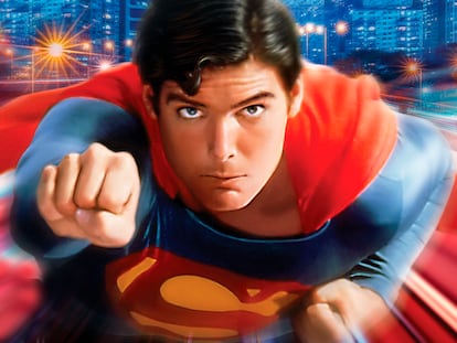 Christopher Reeve en 'Superman' (1978), de Richard Donner, y con música de John Williams.