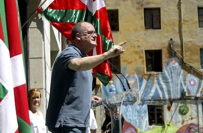 Egibar, durante su discurso de este domingo