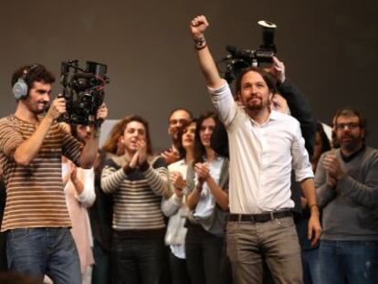 Pablo Iglesias na Asamblea Ciudadana de noviwmbre.