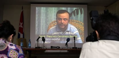 &Aacute;ngel Carromero explains his side of the accident via video-conference.