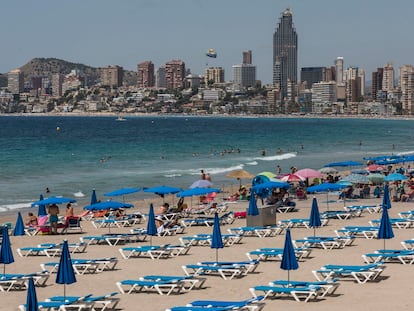 Una imagen de Benidorm en julio de 2020.