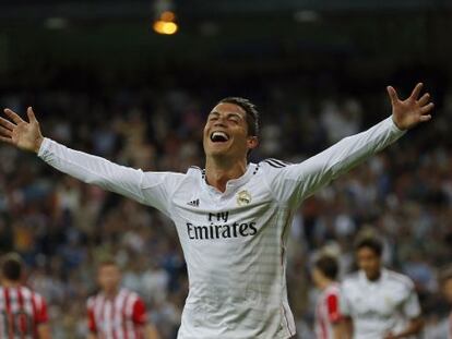 Cristiano celebra su tercer gol al Athletic