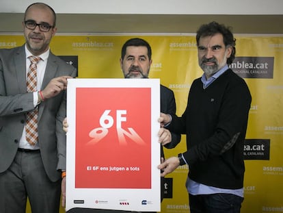 Miquel Buch, Jordi Sànchez i Jordi Cuixart.