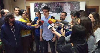 Íñigo Errejón, en la sede de Podemos en Sevilla.