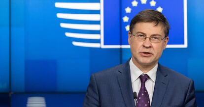 El vicepresidente económico de la Comisión, Valdis Dombrovskis.