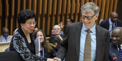 Bill Gates, en unas jornadas de la OMS.