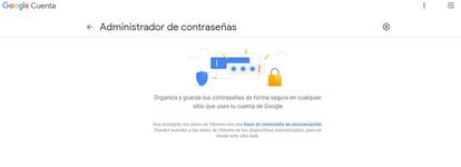 Gestión contraseñas en Google