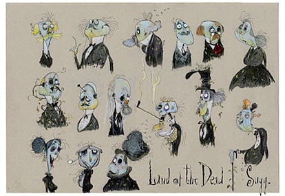 Los personajes de Grangel para 'La novia cadáver', de Tim Burton.