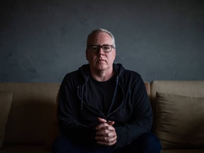 Bret Easton Ellis, el martes pasado, en su casa de Los Ángeles.