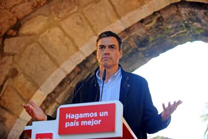 El líder del PSOE, Pedro Sánchez, en un acto de partido en Cantabria.