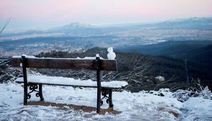 Neu a prop del Tibidabo, aquest dimarts.