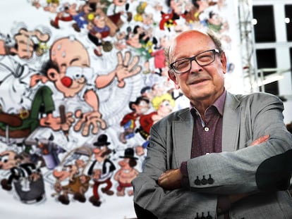 Francisco Ibáñez, 'padre' de Mortadelo y Filemón, en 2016 en Barcelona,