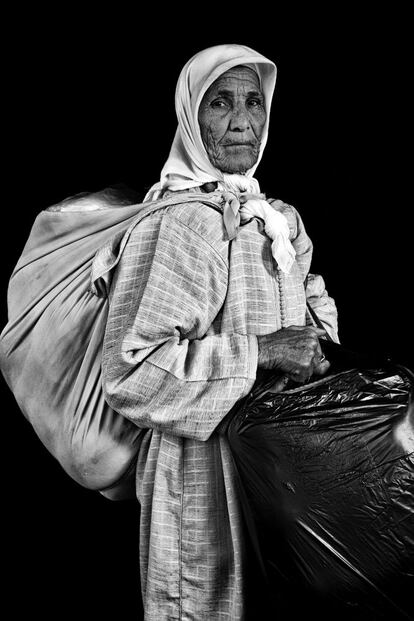 Shaima. Una de las mujeres porteadoras en Melilla.