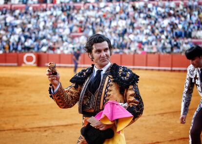 Morante de la Puebla, en la plaza de la Maestranza, el pasado 10 de mayo.