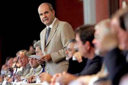 Manuel Chaves, durante el acto de constitución de la Corporación Tecnológica de Andalucía.