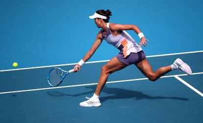 Muguruza, durante el partido contra Bertens.