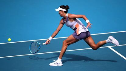 Muguruza, durante el partido contra Bertens.