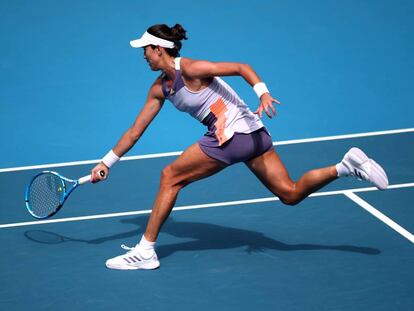 Muguruza, durante el partido contra Bertens.