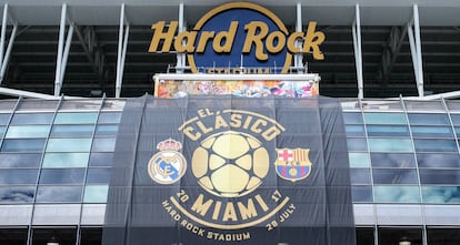 El Hard Rock Stadium de Miami, antes del Madrid-Barcelona del a&ntilde;o pasado