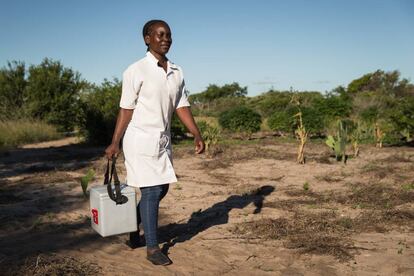 Campaña de vacunación en zonas rurales en Mozambique, uno de los países que recibe ayuda de Gavi.