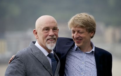 John Malkovich y Michael Sturminger en el Festival de Cine de San Sebasti&aacute;n este lunes 22 de septiembre 2014. 