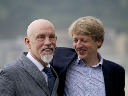 John Malkovich y Michael Sturminger en el Festival de Cine de San Sebastián este lunes 22 de septiembre 2014.