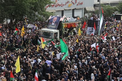 Funeral del líder de Hamás, Ismail Haniya, este jueves en Teherán.