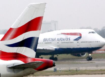 Aviones de British Airways en el aeropuerto de Heathrow.