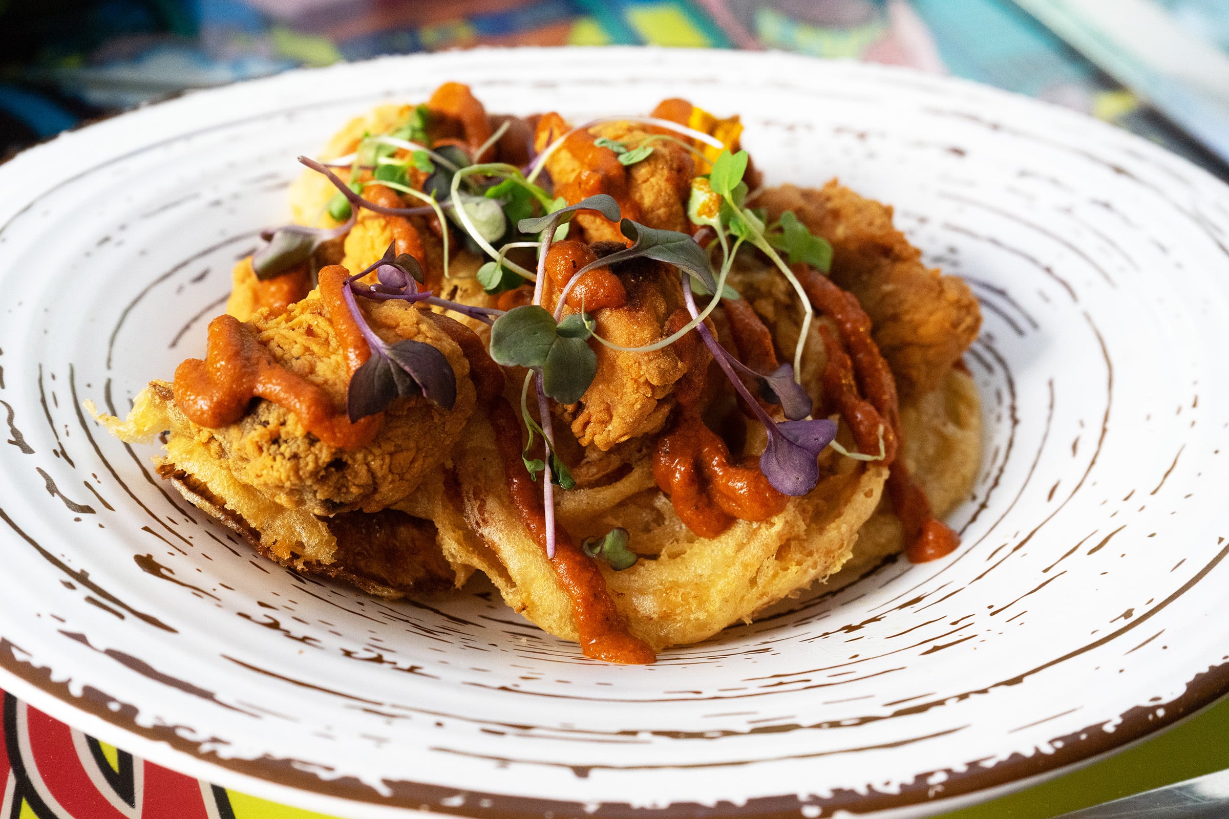 Bienmesabe con brotes frescos, uno de los platos del menú del día de La Tape.