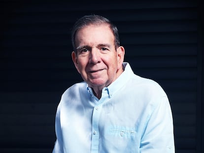 Edmundo González Urrutia, tras la entrevista con EL PAÍS, el viernes en Madrid.