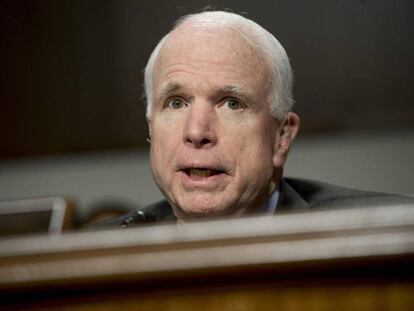 El senador John McCain, al Senat el febrer passat.