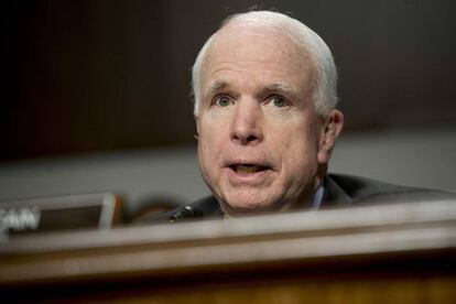 El senador John McCain, al Senat el febrer passat.