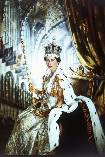 Retrato de Isabel II realizado en 1953.