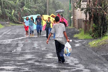 Lluvias en San Vicente Pacaya, Guatemala.