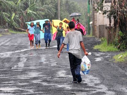 Lluvias en San Vicente Pacaya, Guatemala.