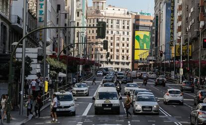 La Gran Vía de Madrid.