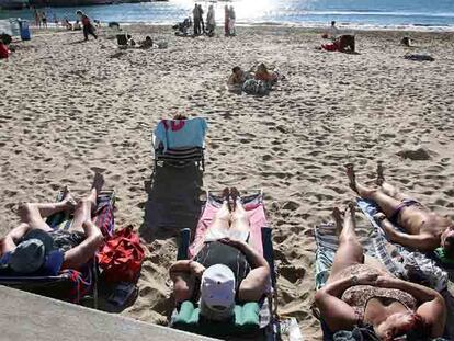 Bañistas en Benidorm