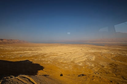 Vista del desierto de Judea desde las ruinas de Masada. 