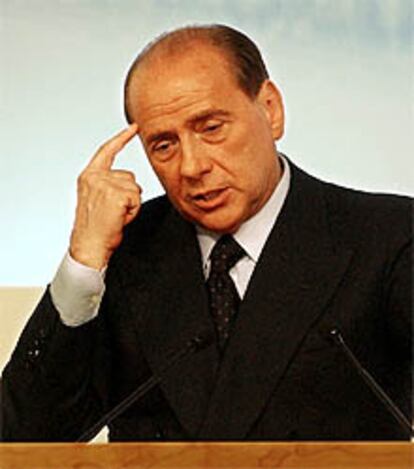 El primer ministro italiano, Silvio Berlusconi, ayer en Roma.