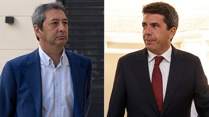 Vicente Barrera, de Vox, (izquierda) y Carlos Mazón, del PP, vicepresidente y presidente de la Generalitat Valenciana.