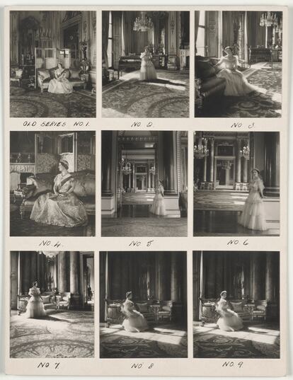 Pruebas de Cecil Beaton en una sesión a la reina madre en 1939.