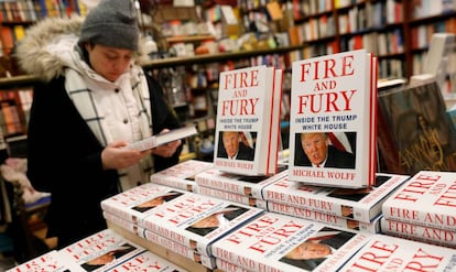 Una librería en Nueva York con ejemplares del libro 'Fire and Fury' de Michael Wolff.