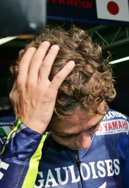 Rossi, tras la carrera.