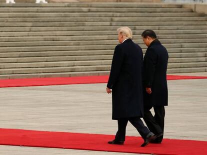 Donald Trump y Xi Jinping, el 9 de noviembre en Pek&iacute;n.