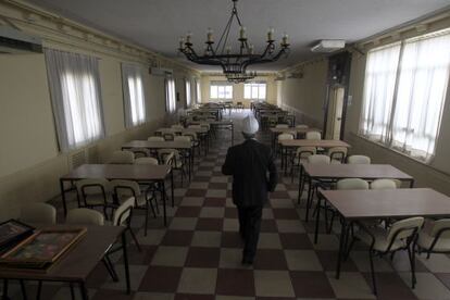 Comedor del centro de discapacitados intelectuales Magerit, recientemente cerrado por la Comunidad de Madrid.