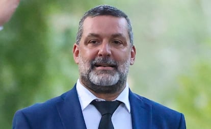 Jaime Anglada durante la recepción a las autoridades y una representación de la sociedad balear en el Palacio de Marivent, a 4 de agosto de 2025, en Palma (Mallorca).